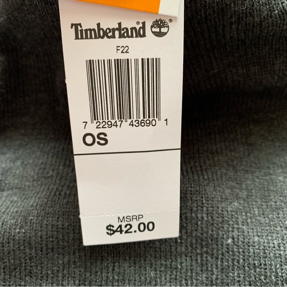 Timberland Men’s Gray Combo Knit Beanie Hat New Nwt Size OS - Picture 9 of 11